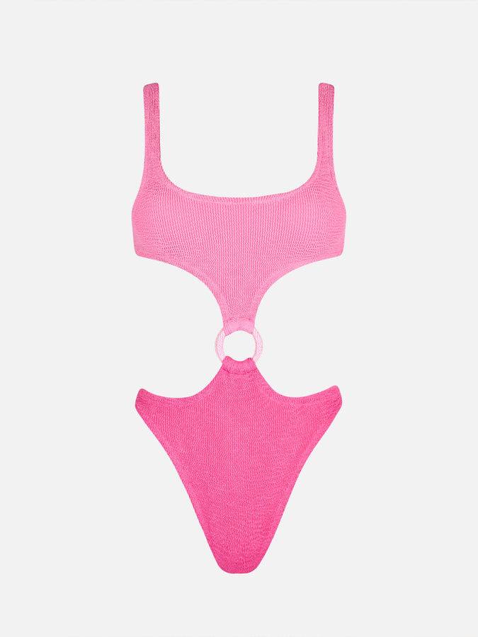 Mc2 Saint Barth Costume Intero Da Donna Crinkle Laurel Cut Out