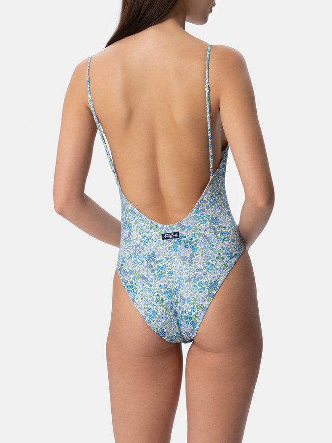 Mc2 Saint Barth Costume Intero Da Donna Joanna Luise Cecille | REALIZZATO CON TESSUTO LIBERTY