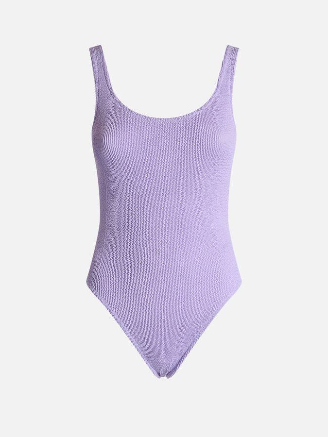 Mc2 Saint Barth Costume Intero Da Donna Lilla Crinkle Lora