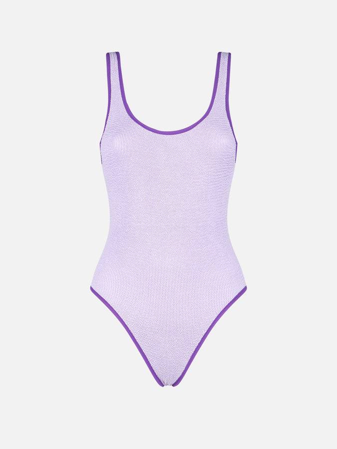 Mc2 Saint Barth Costume Intero Da Donna Lilla Crinkle | MELISSA SATTA EDIZIONE SPECIALE