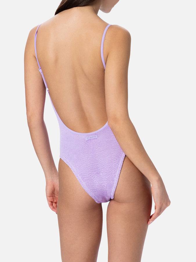 Mc2 Saint Barth Costume Intero Da Donna Lilla Crinkle Susanne