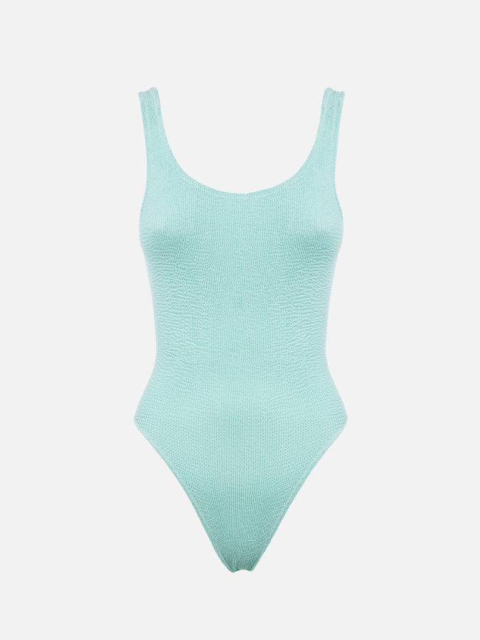 Mc2 Saint Barth Costume Intero Da Donna Lora Crinkle Verde Salvia