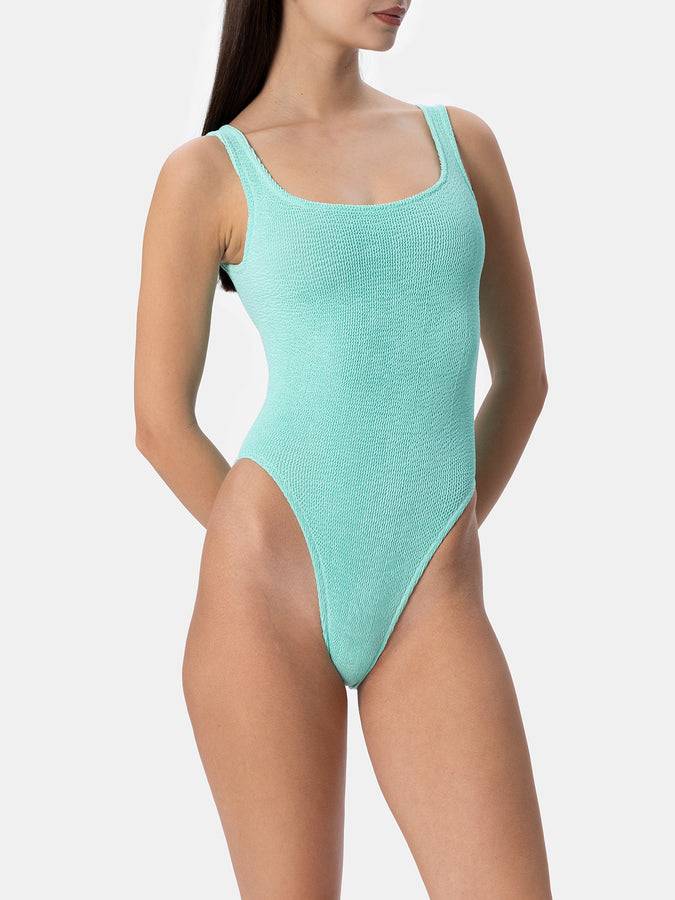 Mc2 Saint Barth Costume intero da donna Lora crinkle verde salvia