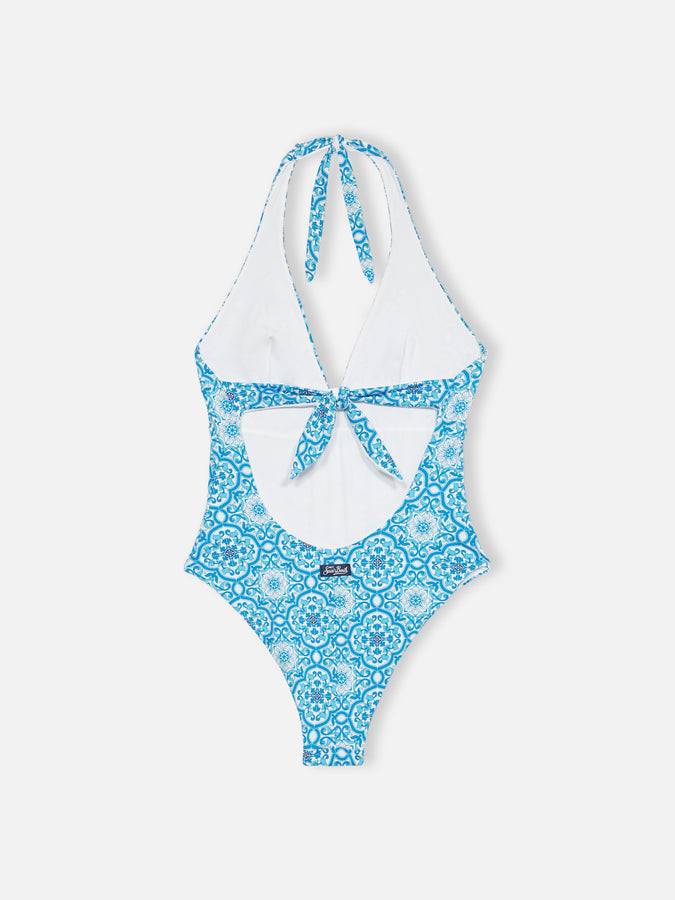 Mc2 Saint Barth Costume Intero Da Donna Marylin In Maiolica