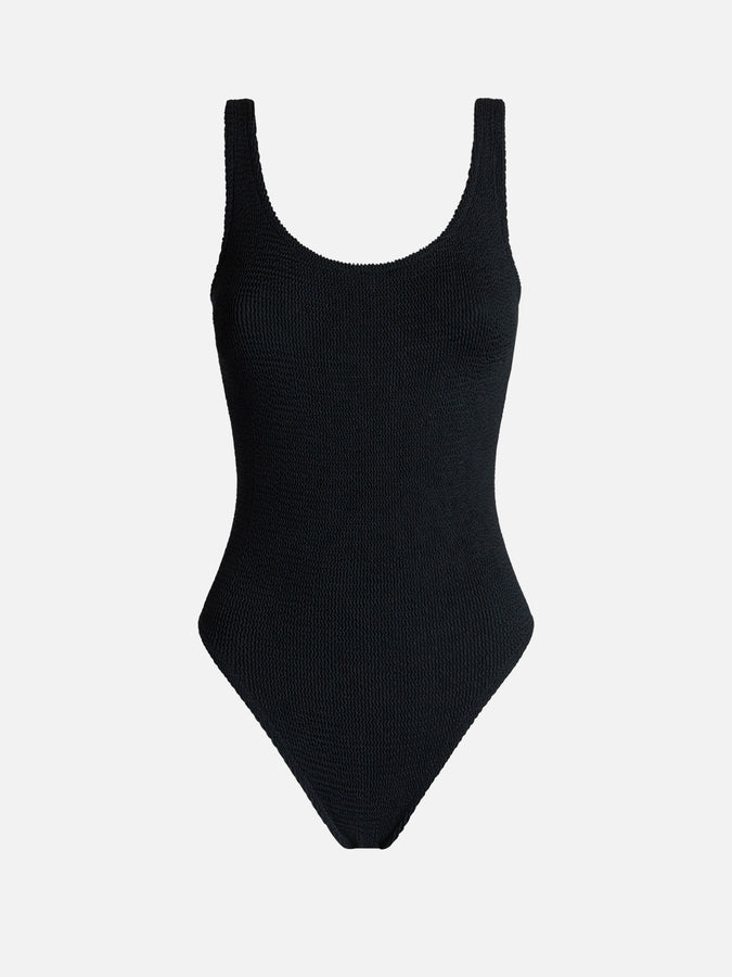 Mc2 Saint Barth Costume Intero Da Donna Nero Crinkle Lora