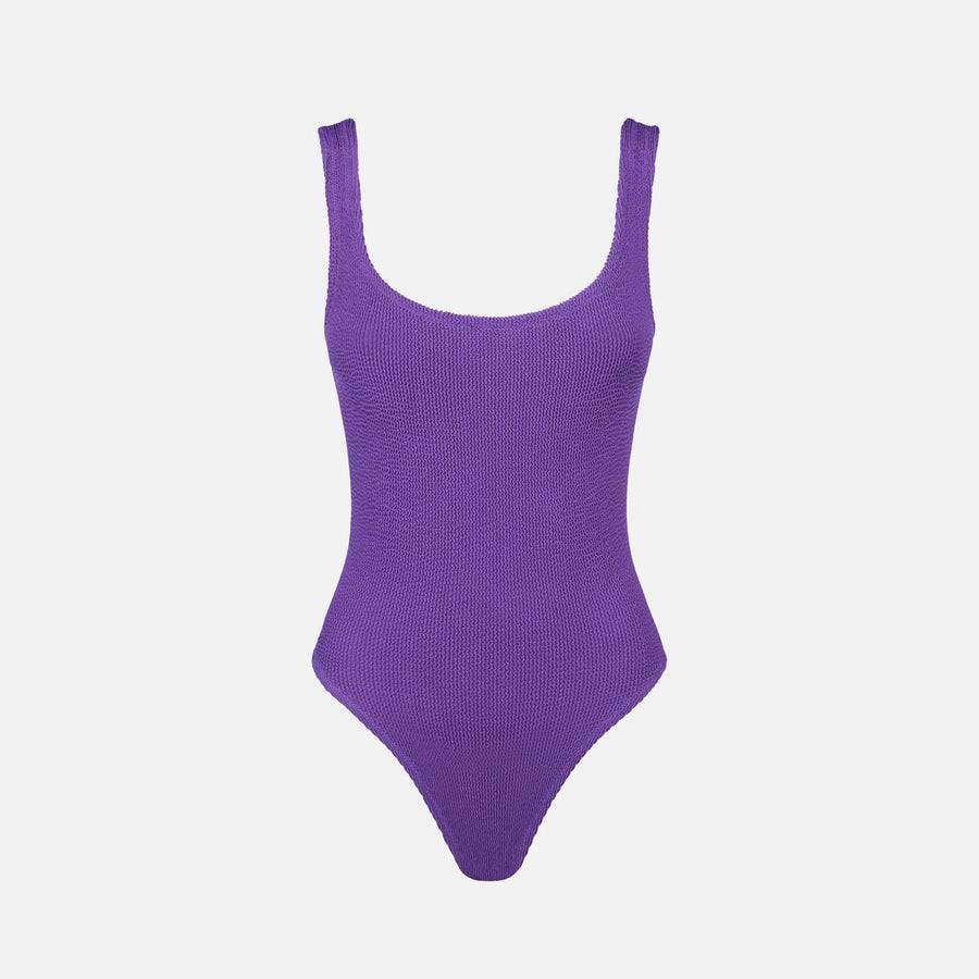 Mc2 Saint Barth Costume Intero Da Donna Viola Crinkle