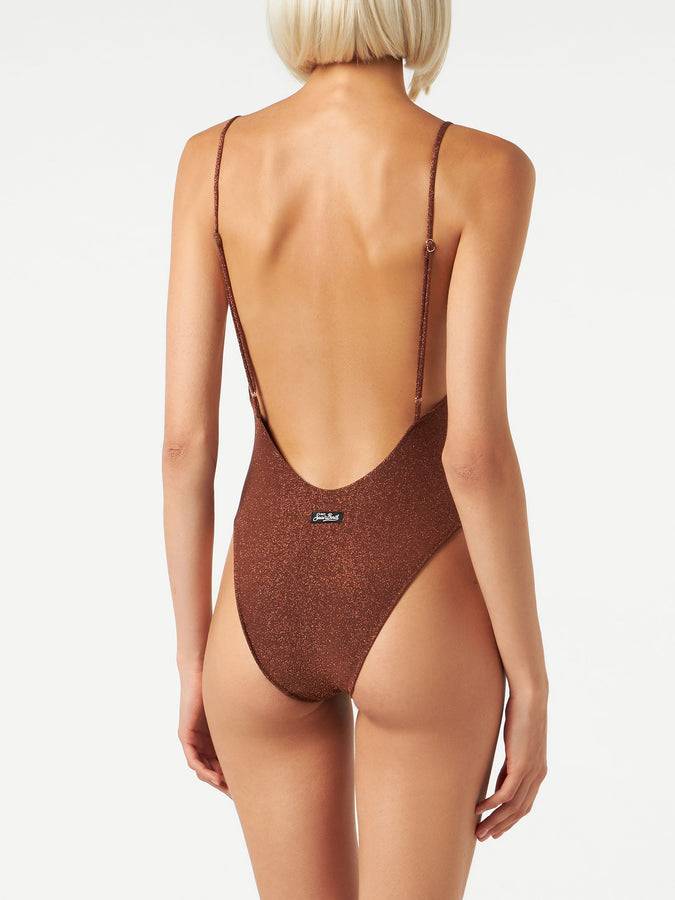 Mc2 Saint Barth Costume Intero In Lurex Con Passante