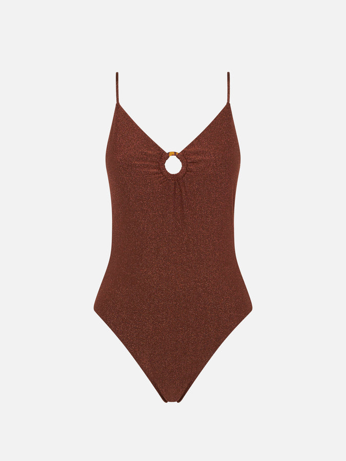 Mc2 Saint Barth Costume Intero In Lurex Con Passante