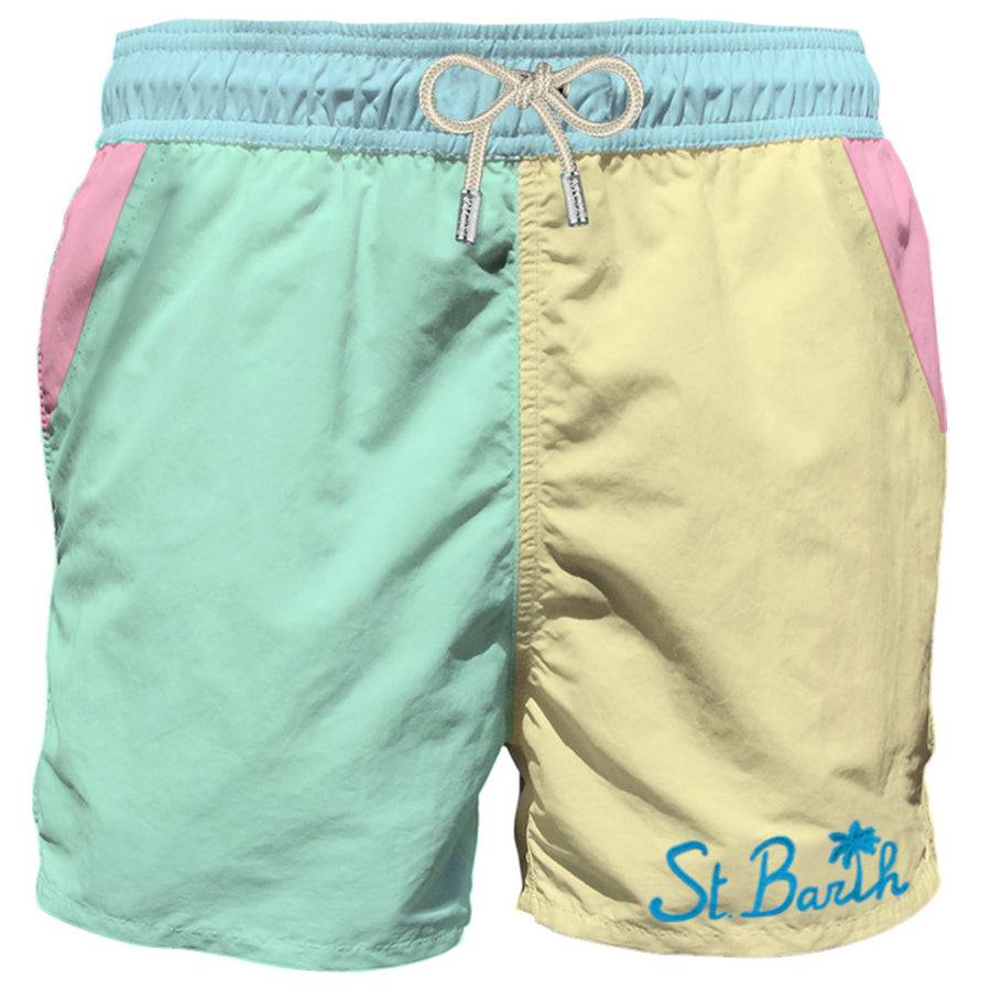 Mc2 Saint Barth Costume Mare Multicolor Uomo Con Taschino