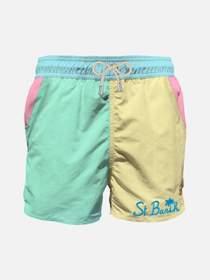 Mc2 Saint Barth Costume mare multicolor uomo con taschino