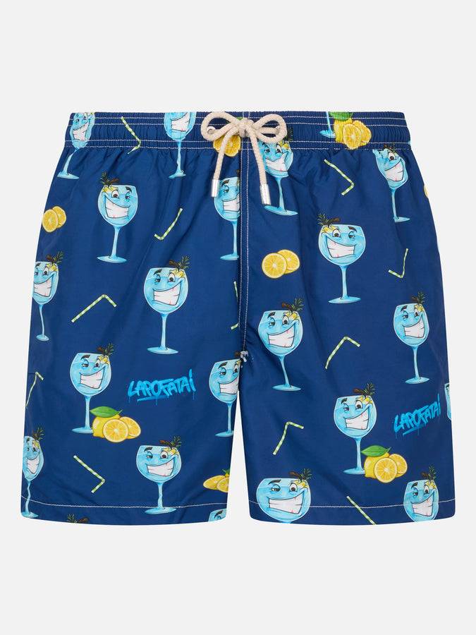 Mc2 Saint Barth Costume uomo in tessuto leggero Lighting con stampa Cryptopuppets | EDIZIONE SPECIALE CRYPTOPUPPETS