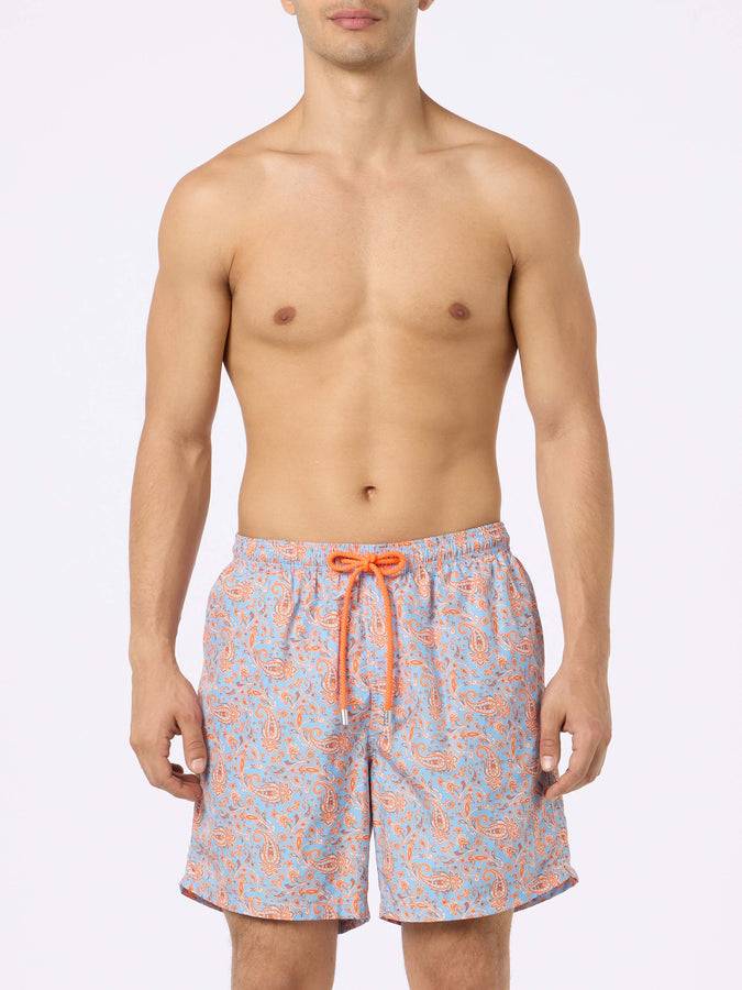 Mc2 Saint Barth Costume Uomo In Tessuto Leggero Lighting Con Stampa Paisley