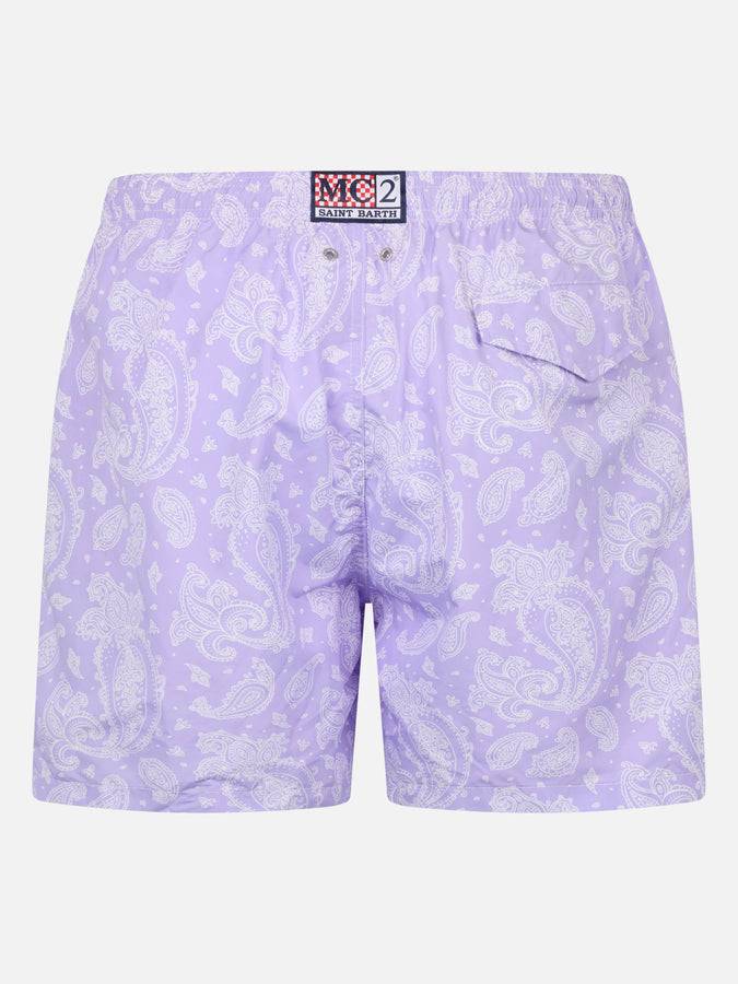 Mc2 Saint Barth Costume Uomo In Tessuto Leggero Lighting Con Stampa Paisley