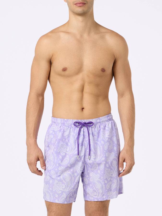 Mc2 Saint Barth Costume Uomo In Tessuto Leggero Lighting Con Stampa Paisley