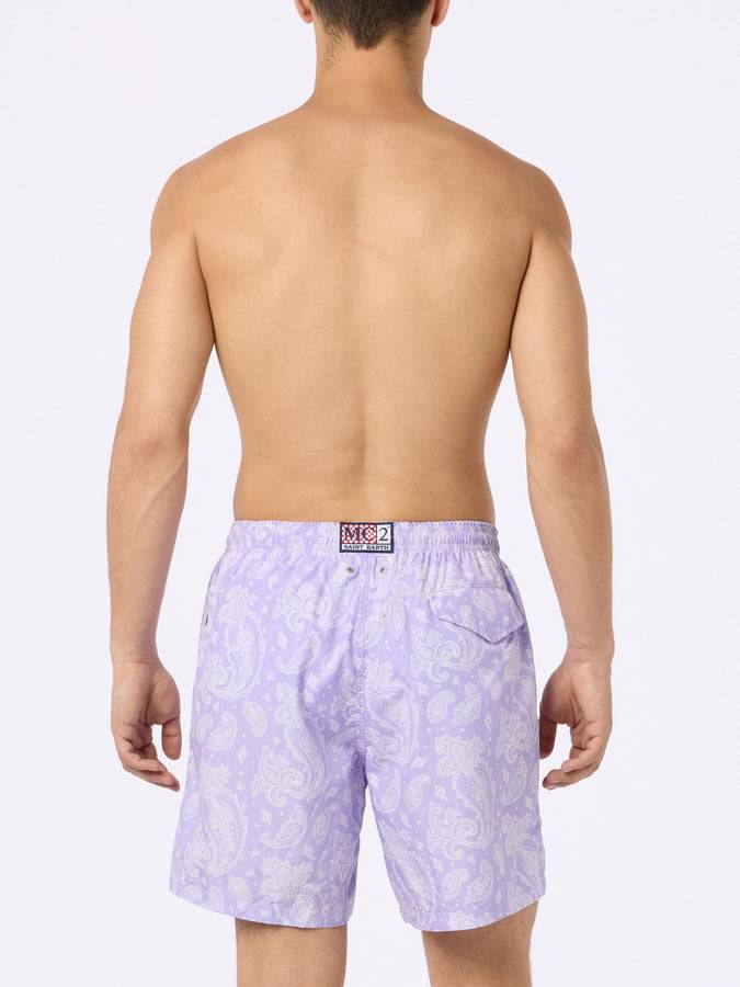 Mc2 Saint Barth Costume Uomo In Tessuto Leggero Lighting Con Stampa Paisley