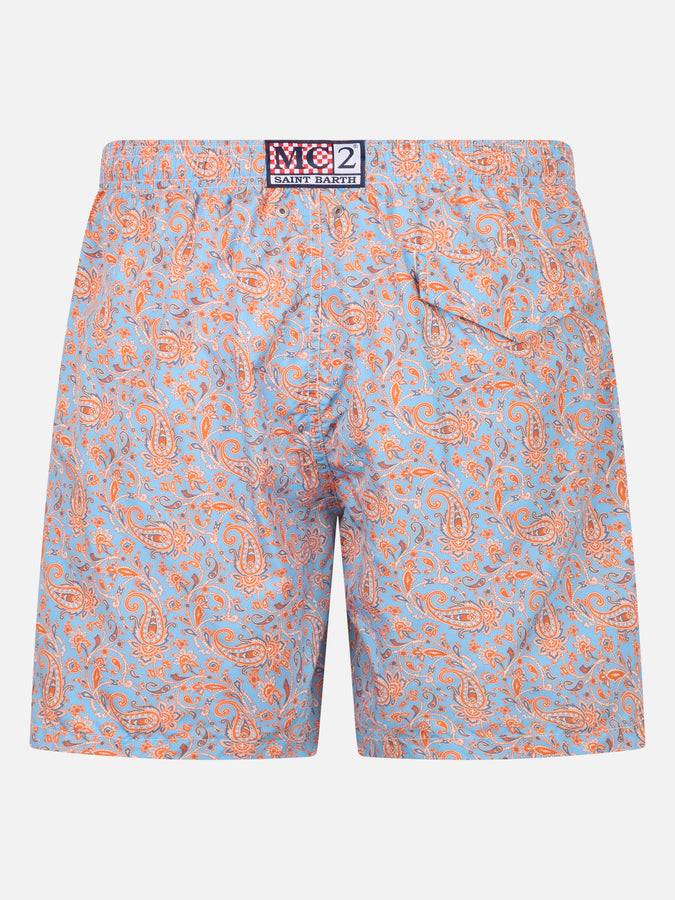 Mc2 Saint Barth Costume Uomo In Tessuto Leggero Lighting Con Stampa Paisley