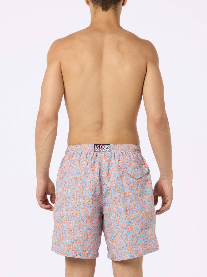 Mc2 Saint Barth Costume Uomo In Tessuto Leggero Lighting Con Stampa Paisley