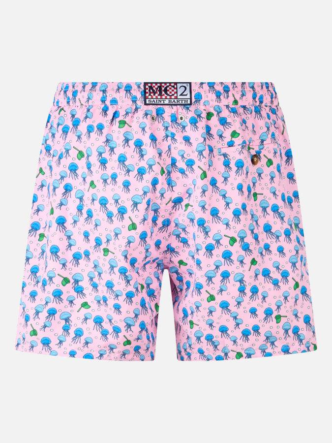 Mc2 Saint Barth Costume Uomo In Tessuto Leggero Lighting Micro Fantasy Con Stampa Meduse