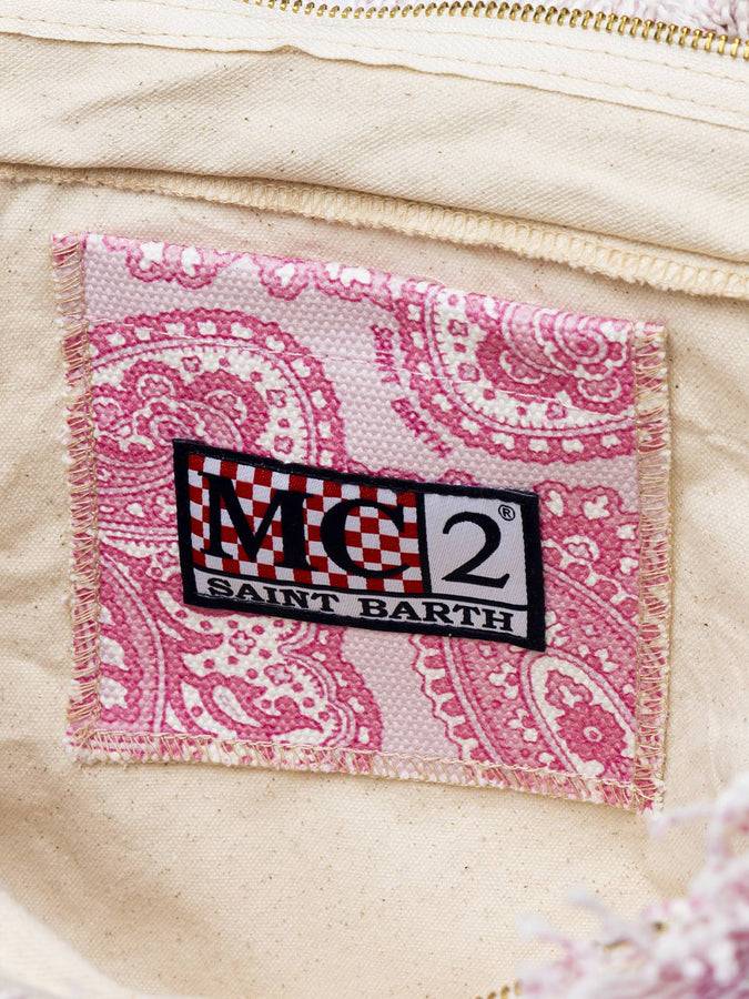 Mc2 Saint Barth Cotton Canvas Colette Handbag With Paisley Print