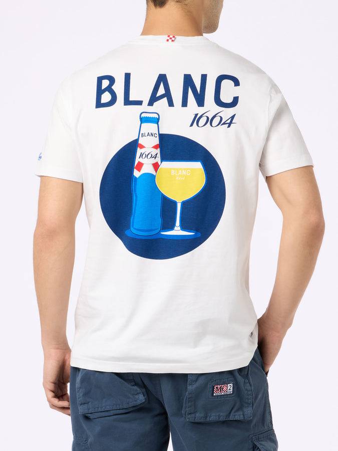 Mc2 Saint Barth Cotton T-shirt With Blanc 1664 Print And Embroidery | Blanc 1664 Special Edition