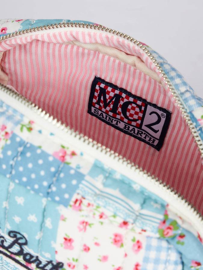 Mc2 Saint Barth Custodia Morbida Trapuntata A Fiori Azzurri