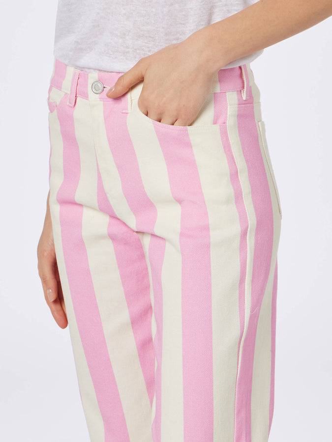 Mc2 Saint Barth Denim Da Donna Stampa Belleville Rosa A Righe