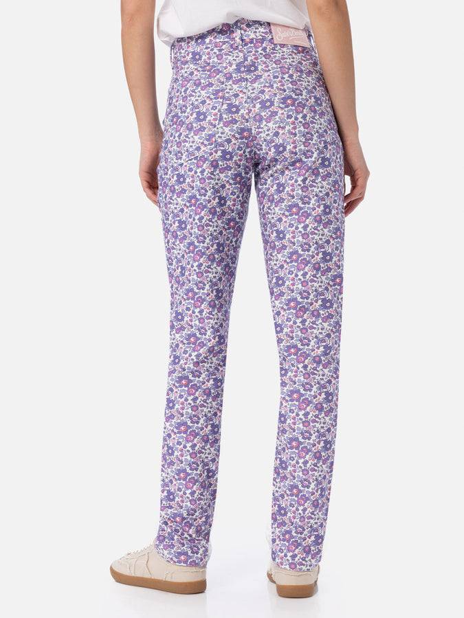 Mc2 Saint Barth Denim Donna Stampa Betsy Lilla Belleville | REALIZZATO CON TESSUTO LIBERTY