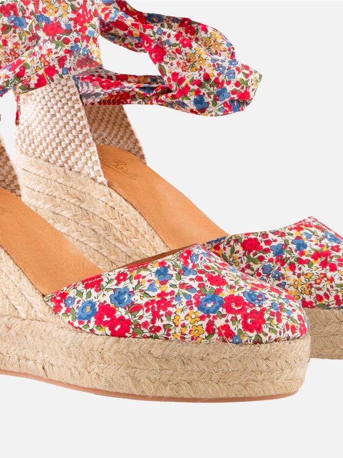 Mc2 Saint Barth Espadrillas Con Zeppa Alta E Laccio Alla Caviglia
