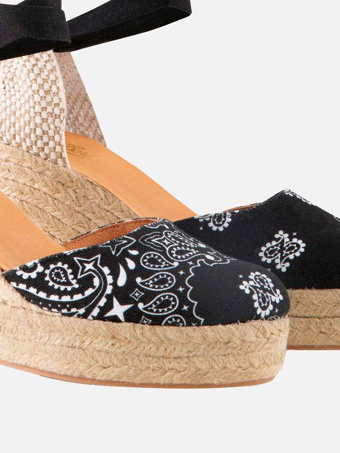 Mc2 Saint Barth Espadrillas Con Zeppa Alta E Laccio Alla Caviglia