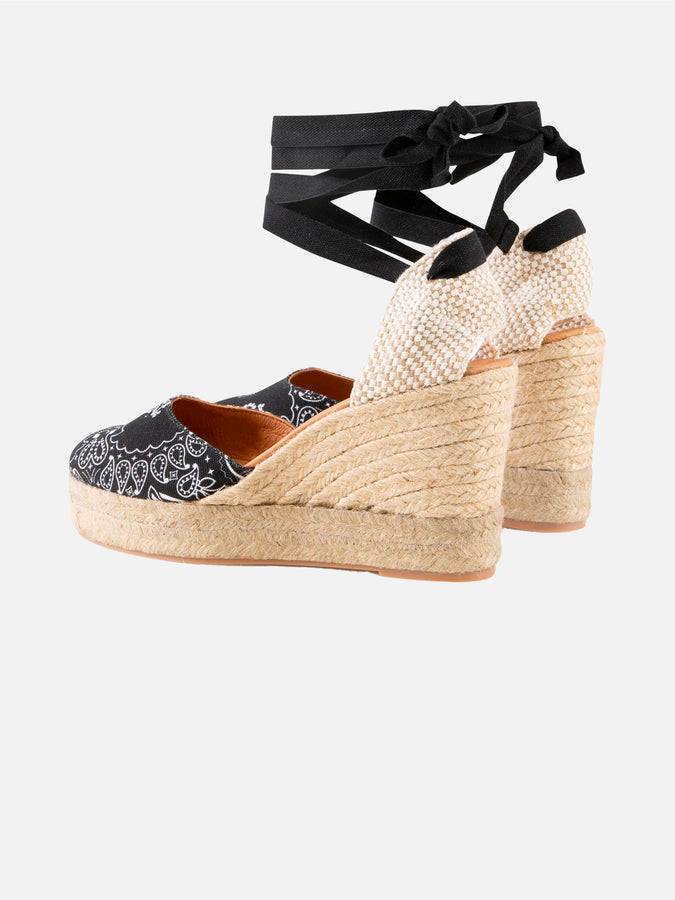 Mc2 Saint Barth Espadrillas Con Zeppa Alta E Laccio Alla Caviglia