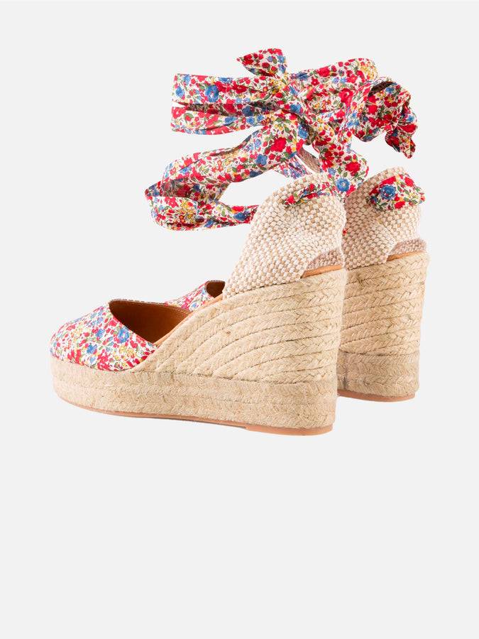 Mc2 Saint Barth Espadrillas Con Zeppa Alta E Laccio Alla Caviglia