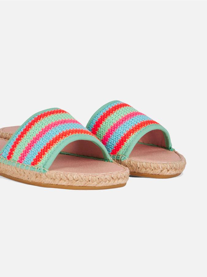 Mc2 Saint Barth Espadrillas Da Donna Con Righe All'uncinetto