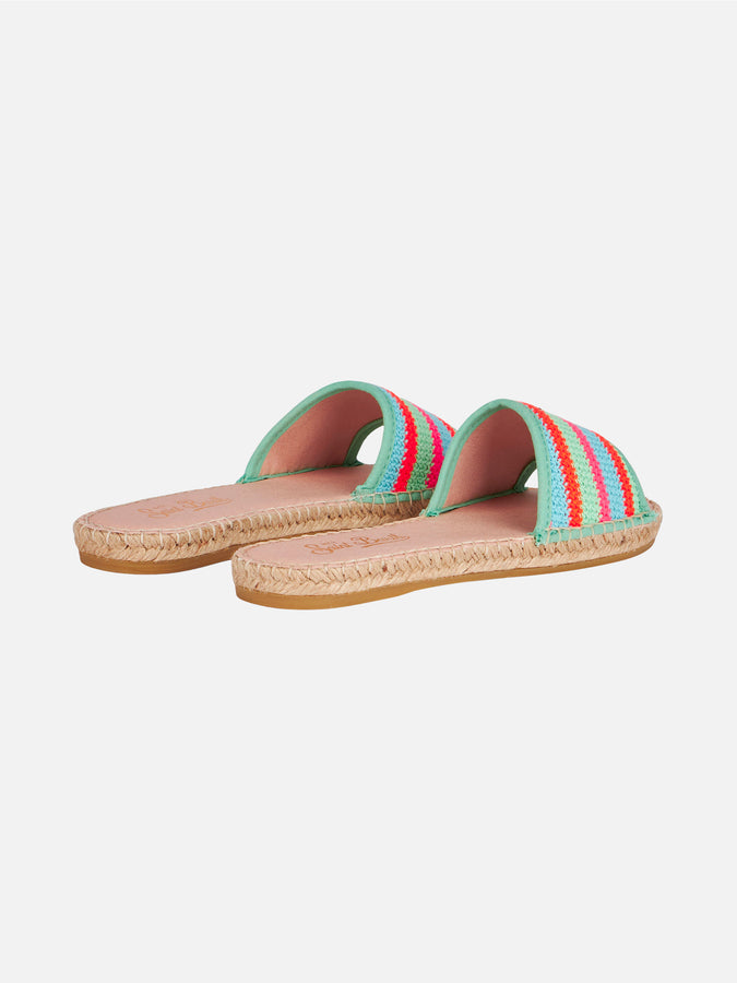 Mc2 Saint Barth Espadrillas Da Donna Con Righe All'uncinetto