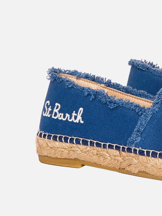 Mc2 Saint Barth Espadrillas In Tela Denim Con Ricamo