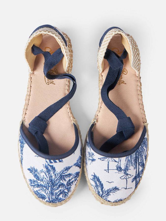 Mc2 Saint Barth Espadrillas Piatte Con Stampa Toile De Jouy