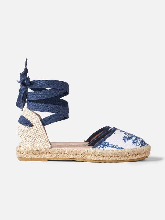 Mc2 Saint Barth Espadrillas Piatte Con Stampa Toile De Jouy