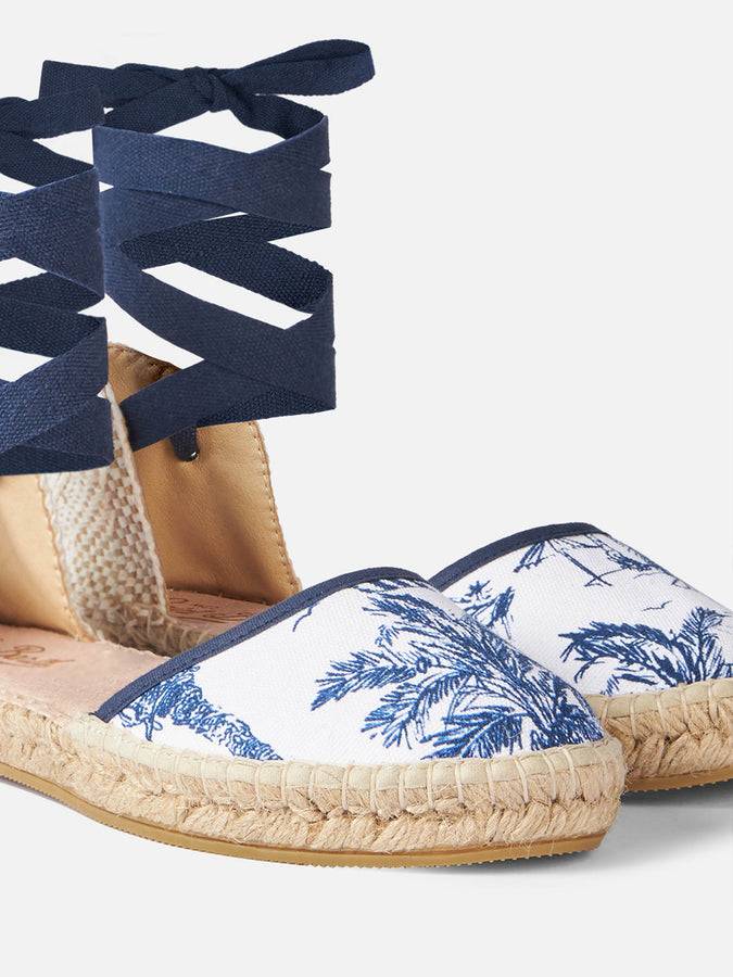 Mc2 Saint Barth Espadrillas Piatte Con Stampa Toile De Jouy