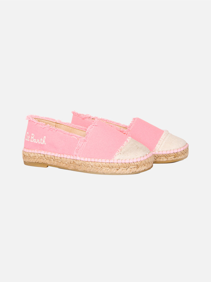 Mc2 Saint Barth Espadrillas rosa in tela con ricami