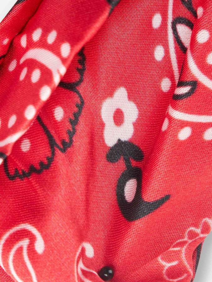 Mc2 Saint Barth Fascia Per Capelli Bandana Rossa Da Bambina