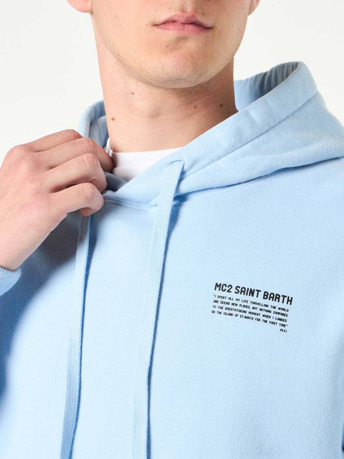 Mc2 Saint Barth Felpa Con Cappuccio Azzurra | Edizione Speciale Pantone™
