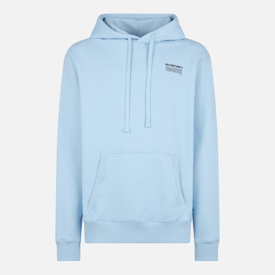 Mc2 Saint Barth Felpa Con Cappuccio Azzurra | Edizione Speciale Pantone™