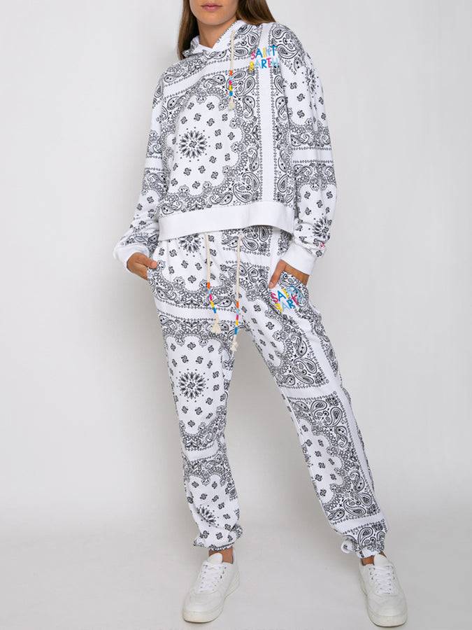 Mc2 Saint Barth Felpa Con Cappuccio Bandana In Cotone Con Ricamo Saint Barth