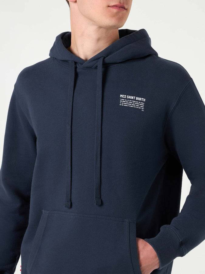 Mc2 Saint Barth Felpa Con Cappuccio Blu | Edizione Speciale Pantone™