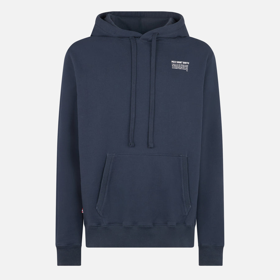 Mc2 Saint Barth Felpa Con Cappuccio Blu | Edizione Speciale Pantone™