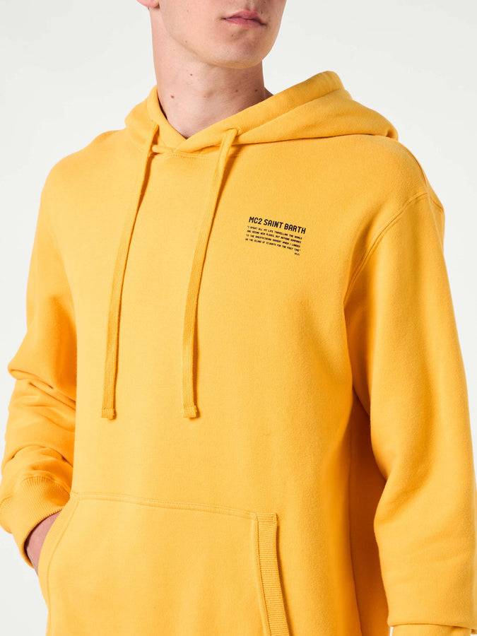 Mc2 Saint Barth Felpa Con Cappuccio Giallo Ocra | Edizione Speciale Pantone™
