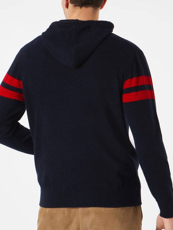 Mc2 Saint Barth Felpa Con Cappuccio In Maglia Con Stampa St. Barth