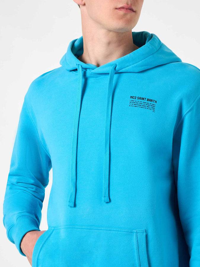 Mc2 Saint Barth Felpa Con Cappuccio Turchese | Edizione Speciale Pantone™