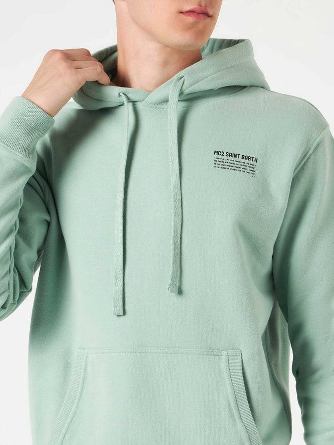 Mc2 Saint Barth Felpa Con Cappuccio Verde Chiaro | Edizione Speciale Pantone™