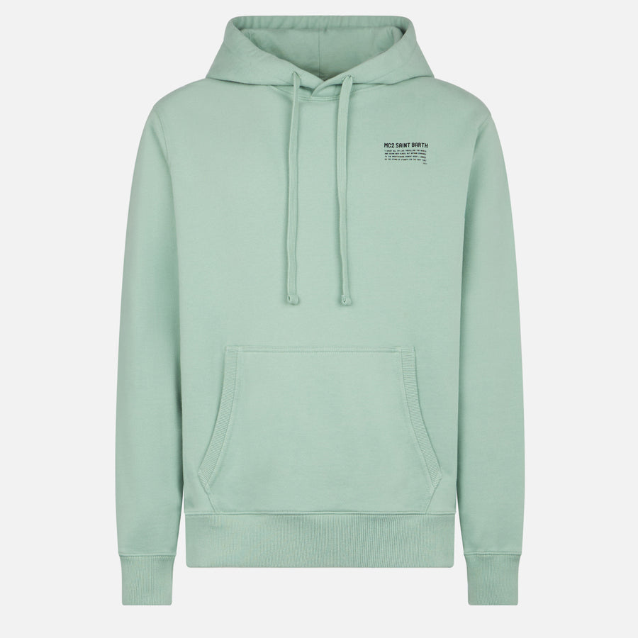 Mc2 Saint Barth Felpa Con Cappuccio Verde Chiaro | Edizione Speciale Pantone™