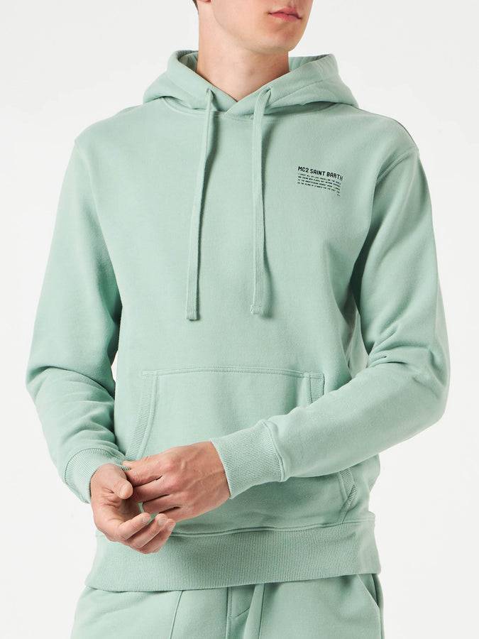 Mc2 Saint Barth Felpa con cappuccio verde chiaro | Edizione speciale Pantone™